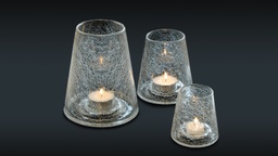 [2289.0.] Windlicht Craclet mittel